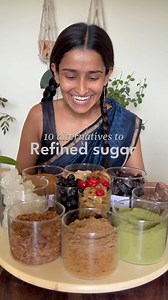 Goodbye sugar, we’re over! 💔 Can you guess which sugars from these are Indian? 🇮🇳 This is a 20-second version of the session I did on the 10 alternatives to refined sugar and how to use them! 😁 Full version is available in Prakriti 🌸 Some things to keep in mind : 👉🏻 Stevia has a very strong after taste (leafy), this is something I just can’t enjoy🙈But that said, this is the most healthy alternative. It is zero calorie & doesn’t spike blood sugar levels, so great for those with diabetes. 