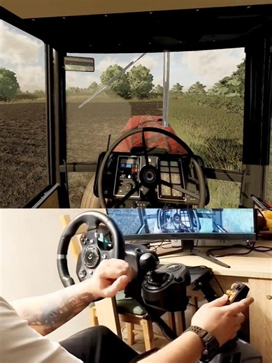 International Harvester 1086 plowing Steering Wheel Thrustmaster Farmstick #dkgc #farming #caseih