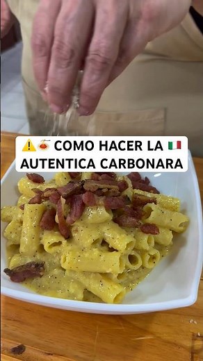 ⚠️🍝 HOW TO MAKE AUTHENTIC ROMAN CARBONARA 🇮🇹 #carbonara #chefroberta #italianfood