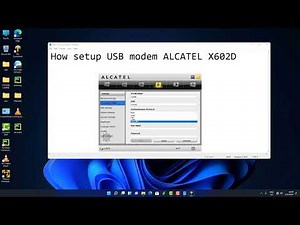 Configuration of USB Modem ALCATEL X602D