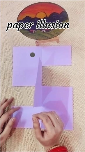 how to make a paper illusion craft for kids #art #illusion #foryou #kids #video #shortvideo #shorts