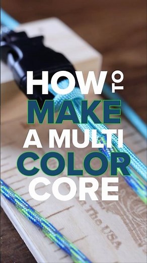 Multi Color Paracord Bracelet Core Tutorial 💚💙