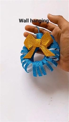Diy glitter paper Wall hanging craft//glitter paper crafts//#diy #homemadedecor #easydecor