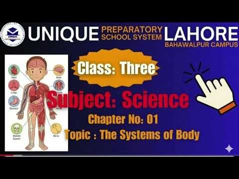 Class 03 Science Chapter No 01 Topic: The Systems Of Body