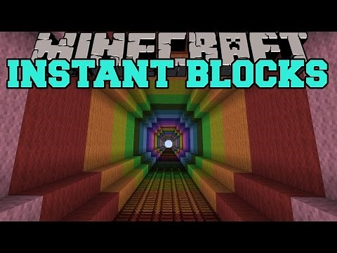Minecraft: INSTANT BLOCKS MOD (SKYDIVING, MOB FARM, HUGE TREE HOUSE, & MORE!) Mod Showcase