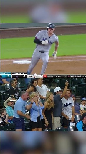 Griffin Conine’s first Major League hit is a triple! And the Conine family is loving it ❤️