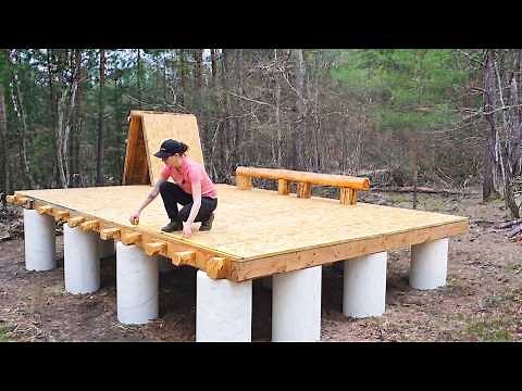 Woman Builds Dream Wood Cabin 25 Minutes -TIMELAPSE | Start to Finish by ‪@WoodsandWondersCabin‬