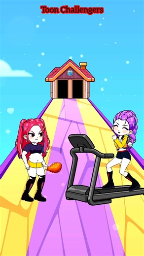 Who Will Survive the Ultimate Singing Marathon? Fat Mira vs Thin K-Pop Rumi Road to Rank 9999 ! | Toon Challengers