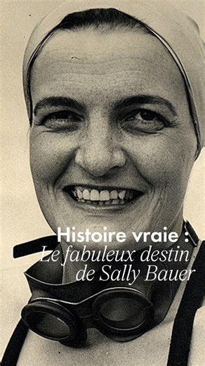 En 1939, Sally Bauer devenait la première Européenne à traverser la Manche à la nage. Son incroyable destin est aujourd’hui porté à l’écran dans « Sally Bauer, à contre-courant », un biopic puissant actuellement en salles. | ELLE