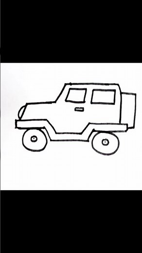How to draw a Jeep#easy jeep drawing