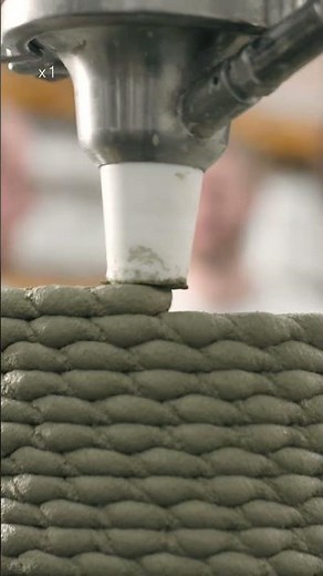 3D Printed Concrete Column | #3dcp #robot #manufacturing