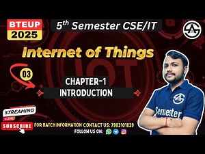 Internet of Things | CSE/IT 5th Semester | Chapter-1 Introduction | New Course 2025-26