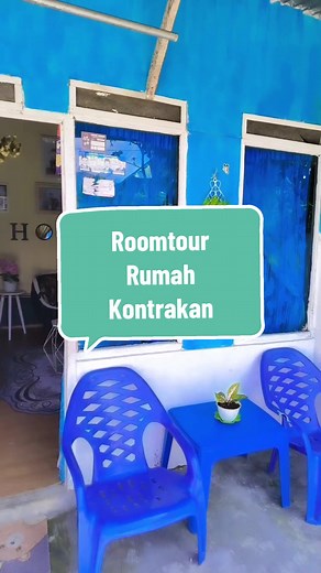 Roomtour Rumah Kontrakan Biru yang Sederhana