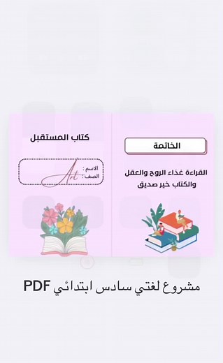 مشروع لغتي سادس ابتدائي PDF جاهز للطباعة 🤍#اكسبلوررررر #سادس #مطويات_مدرسية #لغتي #تصاميم