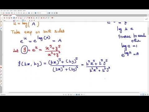 Eulers Theorem | MA3151 | MA25C01 | Unit - II | Functions of Several Variables | Solved Example 2