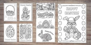 Easter Colouring Cards