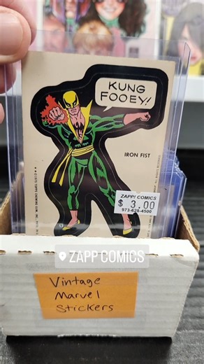 These old stickers have the jokes! #marvel #comics #stickers #spiderman #thor #captainamerica #fantasticfour #ironfist #Ironman #werewolfbynight #ghostrider #doctorstrange | Zapp Comics