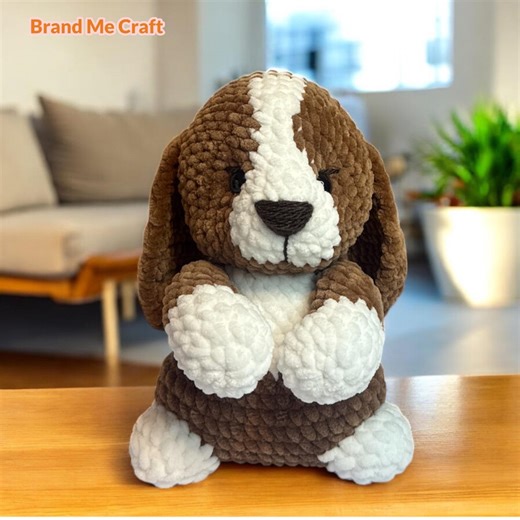 Crochet Beagle Dog Plushie, Soft Puppy Toy - Etsy UK