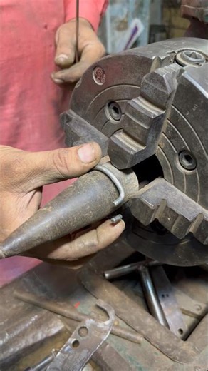 Simple Steel Wire Lock Making on Lathe Machine by hand #youtubeshorts
