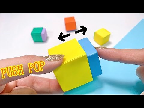 [Easy] Just look at this! How to make a push pop origami without fail (with audio commentary) / D...