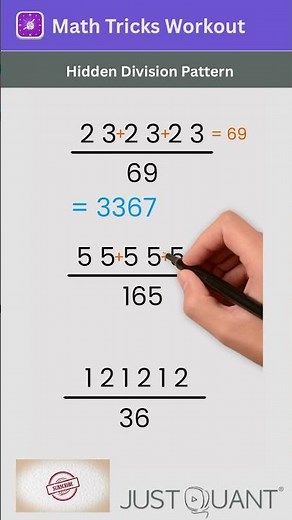 Math Magic Trick - Division Tricks - Fun Math Tricks - Mental Maths - Math Tricks #mathtricks