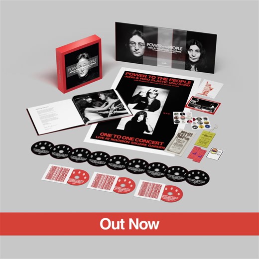 POWER TO THE PEOPLE Order Now → John Lennon & Yoko Ono live at Madison Square Garden, NYC, 1972. Deluxe Box Set: 31 Live Tracks plus 92 Bonus Tracks (over 9 CDs and 3 BluRays with mixes in HD Stereo, 5.1 and Dolby Atmos) plus 204pp book, poster, postcards etc with a Lenticular Cover. Concert also available as 4LP Box Set, 2CD, 2LP green, 2LP black, 1CD. #powertothepeople | John Lennon