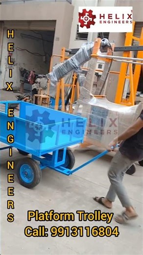 Heavy duty platform truck and platform trolley | Helix Engineers | call: 9913116804 #ytshorts