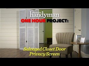 One Hour Project: Salvaged Closet Door Privacy Screen