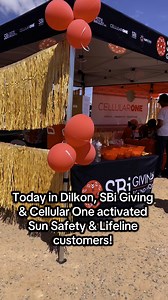 Activate Sun Safety with SBi Giving & Cellular One! Today was a HOT one! 🔥 SBi Giving posted up in Dilkon giving out sun safety freebies including sunblock, sunglasses, aloe Vera gel, lip balm, hydration packets & water bottles to be filled up with ice cold water on the spot! 💧Sales Reps from the Chinle Cellular One store also set up their activation station signing up new customers & renewing existing Lifeline customers in the 94° heat! 📱 We had an amazing time making sure everyone was stayi