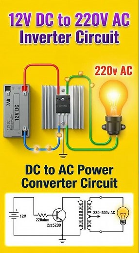 12V DC to 220V AC Inverter Circuit | Simple DIY Power Inverter Project | Step-by-Step Tutorial