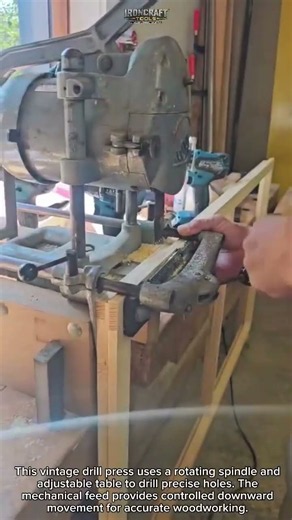 How a Vintage Drill Press Works: Classic Mechanical Engineering #DrillPress #Tools #Engineering Now