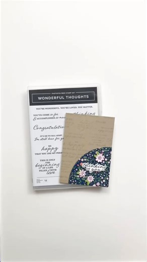 I’m all about sentiments, the Wonderful Thoughts Stamp Set is a must-have! Not only does it provide heartfelt greetings for any occasion, but you can also use it to create a background that says everything! | Sara Douglass, Stampin' Up! CEO