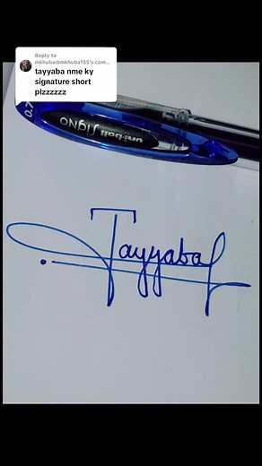 Tayyaba Name Signature Styles and Calligraphy