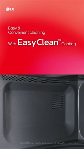 Easily clean up your LG NeoChef™ Microwave Oven after every use. With EasyClean™ Coating, wiping up oven area becomes as easy as pie. Find out more: https://www.lg.com/my/cooking-appliances/microwave-ovens/ | LG Global