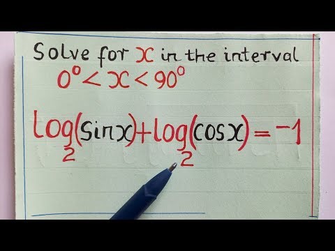 Solve the Trigonometric Log Equation