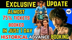 Shahrukh Khan Dunki Almost 75% of tickets are booked in just 1 day Advance Booking #dunki #dunkitrailer #dunkitrailerreview #dunkitrailerreaction #dunkidrop4 #dunkidrop4review #dunkidrop4reaction #shahrukhkhan #salaar #salaartrailer #salaartrailerreview #salaartrailerreaction #salaarhinditrailer #salaartrailerpublicreview HOT TOPICS: 1: Dunki 2: Dunki Trailer 3: Dunki Trailer Review 4: Dunki Trailer Reaction 5: Dunki Drop 4 6: Dunki Drop 4 Review 7: Dunki Drop 4 Reaction 8: Shah Rukh Khan 9: Raj