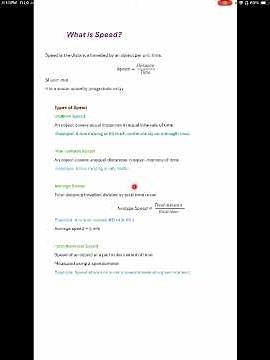 Speed and its different types