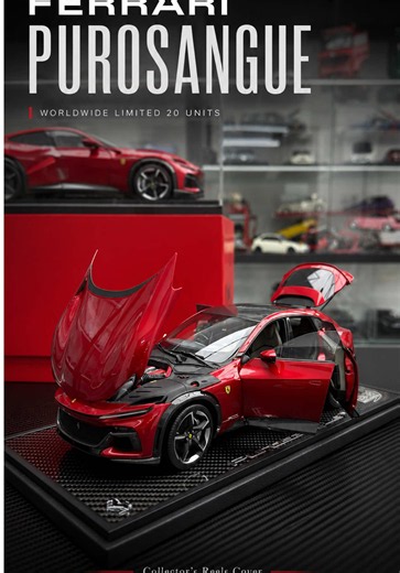 Unboxing Diecast Rosso Magma Ferrari Purosangue — Limited 20 Units