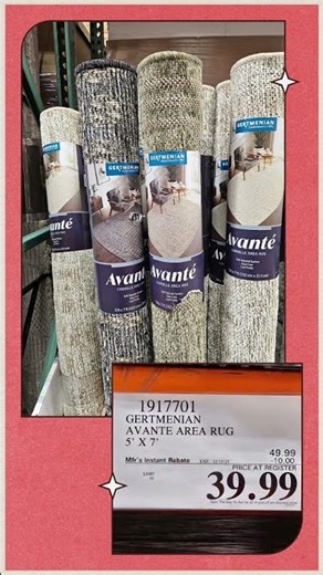 Gertmenian Avante Area Rug 5'x7' on sale at Costco for $39.99 after $10 off. Sale ends Dec 15 2025