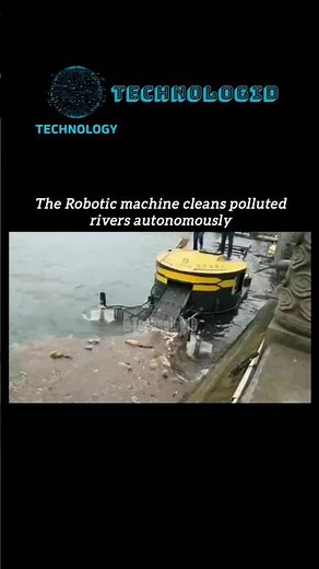 Smart Robot Cleans Rivers and Analyzes Water Quality! 🤖 #shorts #robotics #environment #technology