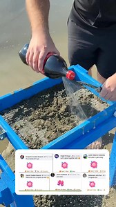 35K views · 114 reactions | I took my homemade sifting machine to the beach… Started cleaning the sand — and tiny pieces of gold were hiding just beneath the surface! Turns out… my machine actually works. This is what happens when you combine DIY and a love for discovery. Don’t forget to like, share, and subscribe for more treasure hunts and wild experiments! ️ #shorts #goldhunting #treasurehunt #goldmining #goldfound #StarsEverywhere | Milon's Reels | Facebook