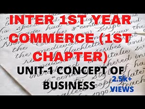 INTER 1ST YEAR COMMERCE CLASS||1st unit||CONCEPT OF BUSINESS UNIT||CEC IN TELUGU||CEC||Class