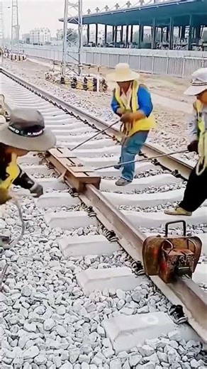 cool technique for repairing train tracks #shorts