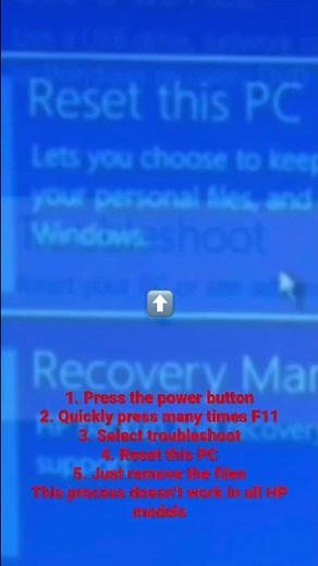 How to factory reset a hp laptop 💻