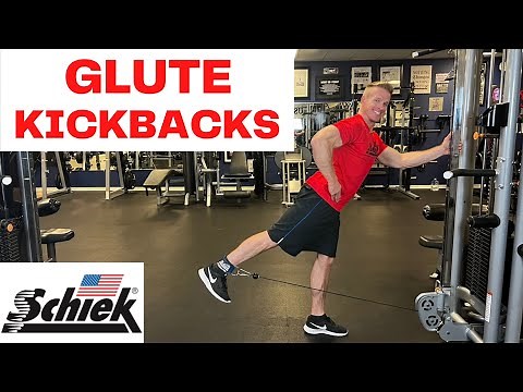 Glute Kickbacks On Cable Machine || Ankle Strap Exercises Glutes || Glute Pressbacks || Schiek Inc