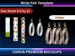 Wrist Fob Template Svg, Neoprene Wristlets Sublimation, Wristlets Keychain Blank Template, Canva Editable, Wristlet Keychain Template - Etsy