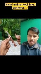 Pistol mainan kecil imut dan keren🤭 #reaction #diy #tutorial #kids #shorts