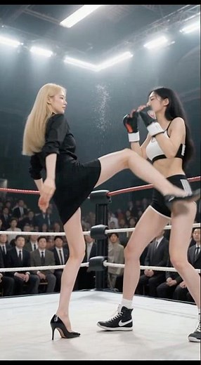 Korean Fighter Shocks the Crowd with Her Final Move #KoreanFighter #ArenaBattle