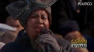 The legendary "Queen of Soul" Aretha Franklin passed away today. Here's her singing "Let Freedom Ring" at Barack Obama's first presidential inauguration in 2009. | POLITICO