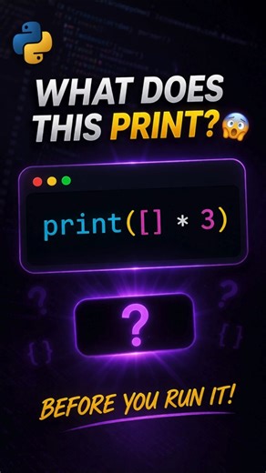 Multiply Empty List in Python? Unexpected Output 😳 Explained in Tamil #shorts #shortsfeed